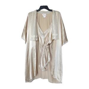 Christine and Company Vintage 100% Silk Nightie and Robe‎ Set